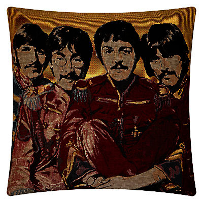 Andrew Martin Beatles Cushion, Yellow